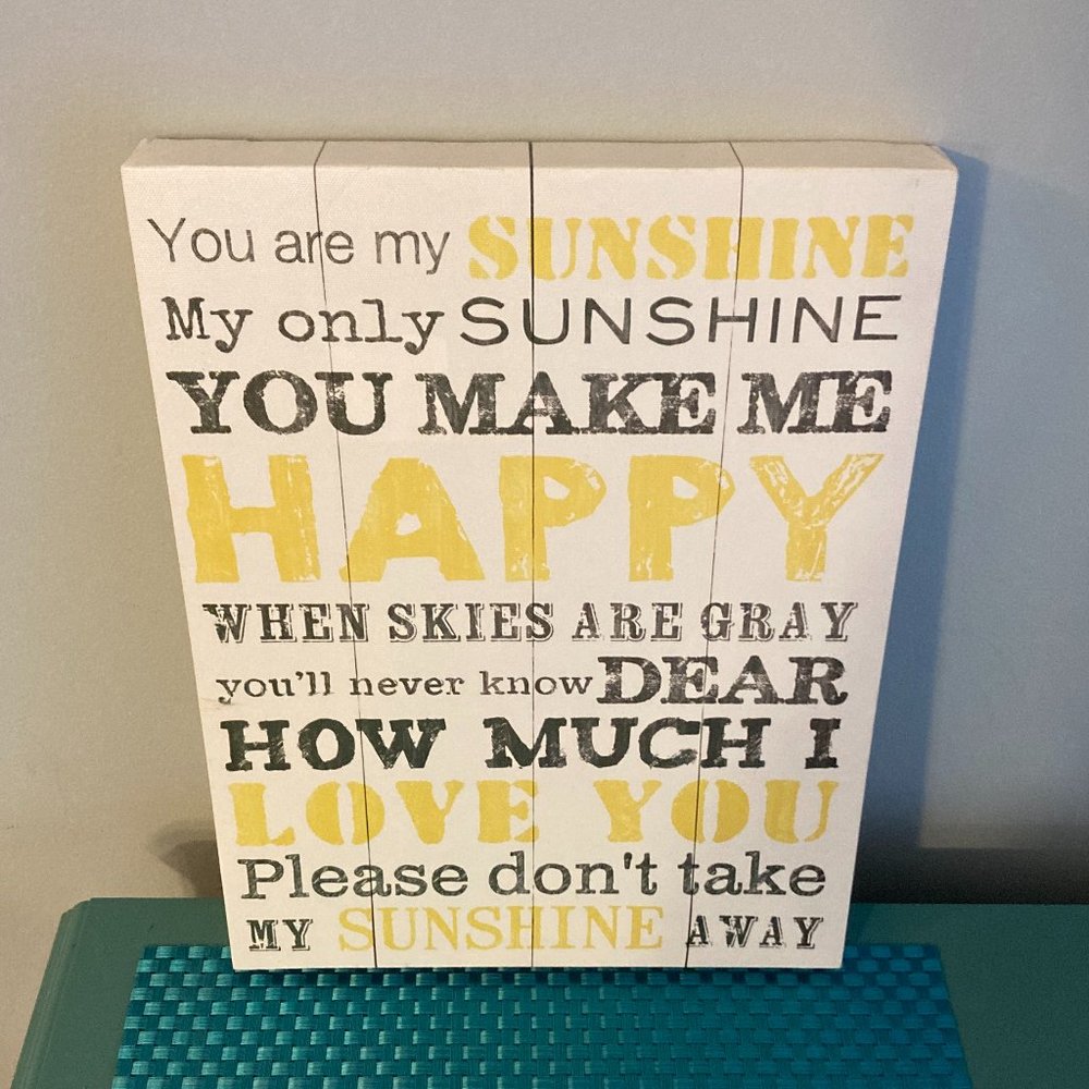 You Are My Sunshine Wall Sign - Picture 2 of 5